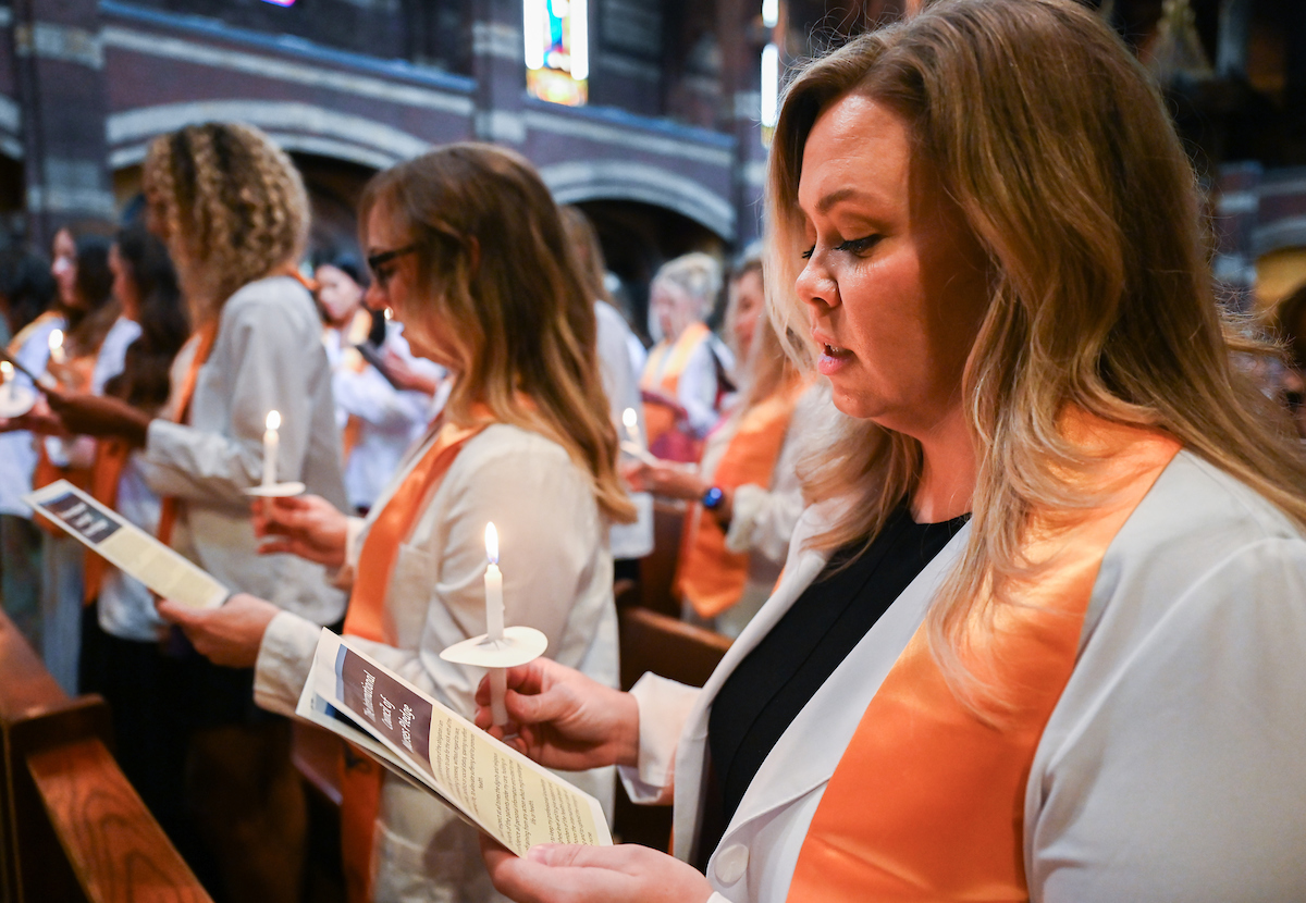 The first cohort of the Advanced BSN program attend their pinning ceremony Thursday, Aug. 8, 2024 at St. Paul’s Episcopal Church.