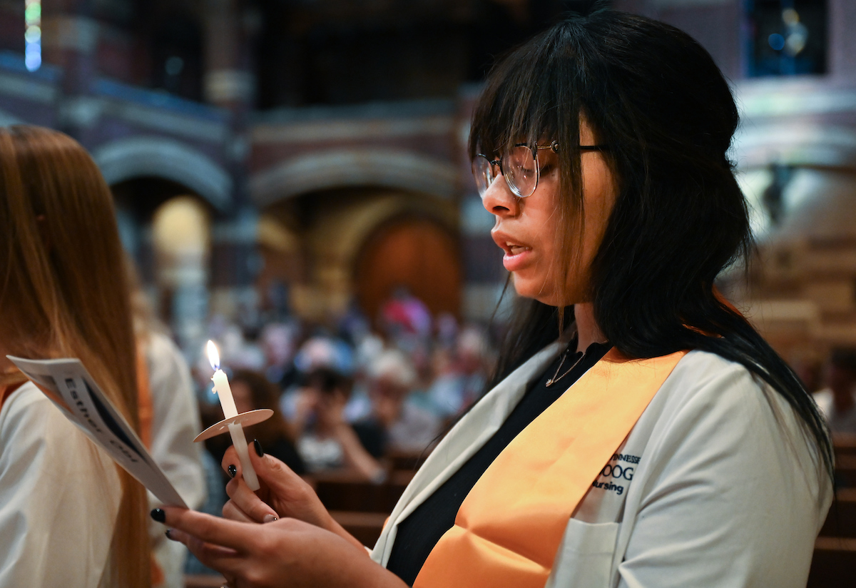 The first cohort of the Advanced BSN program attend their pinning ceremony Thursday, Aug. 8, 2024 at St. Paul’s Episcopal Church.