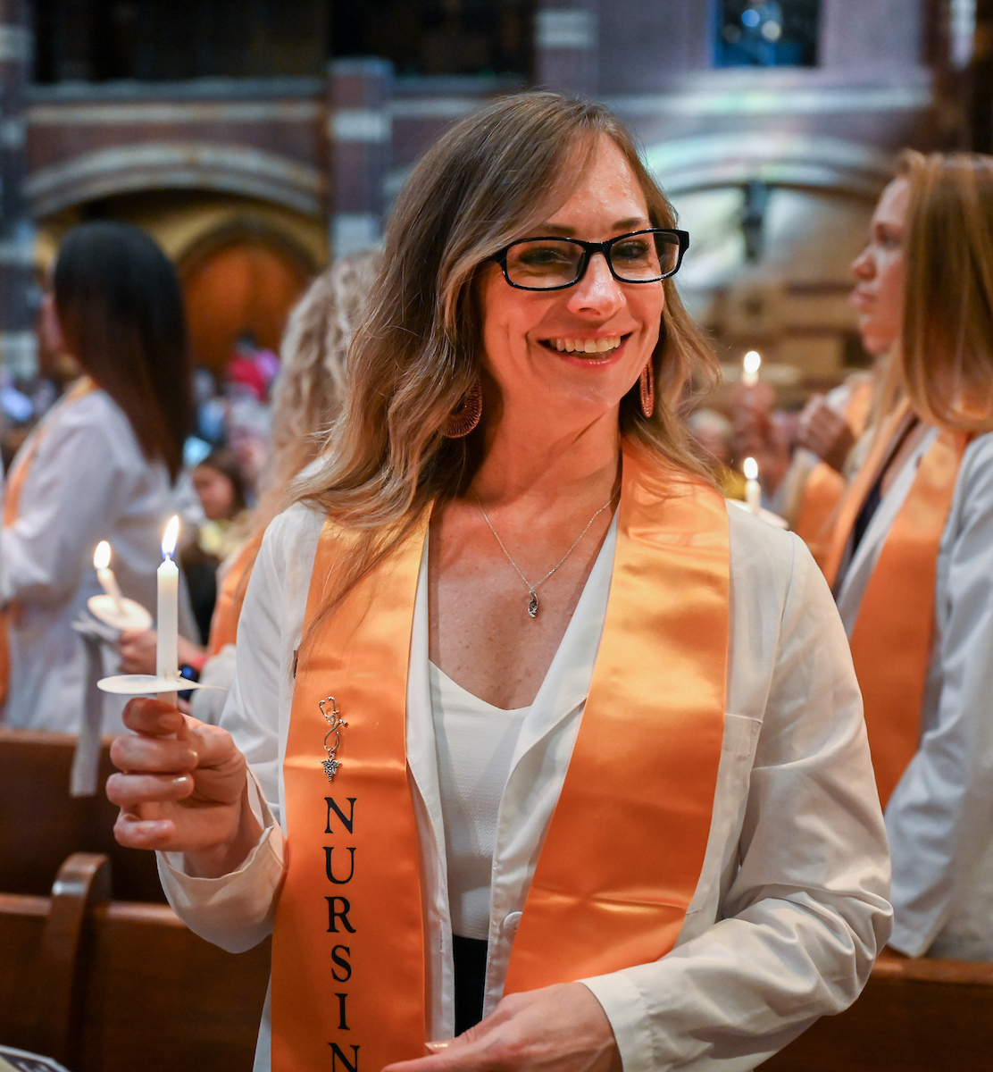 The first cohort of the Advanced BSN program attend their pinning ceremony Thursday, Aug. 8, 2024 at St. Paul’s Episcopal Church.