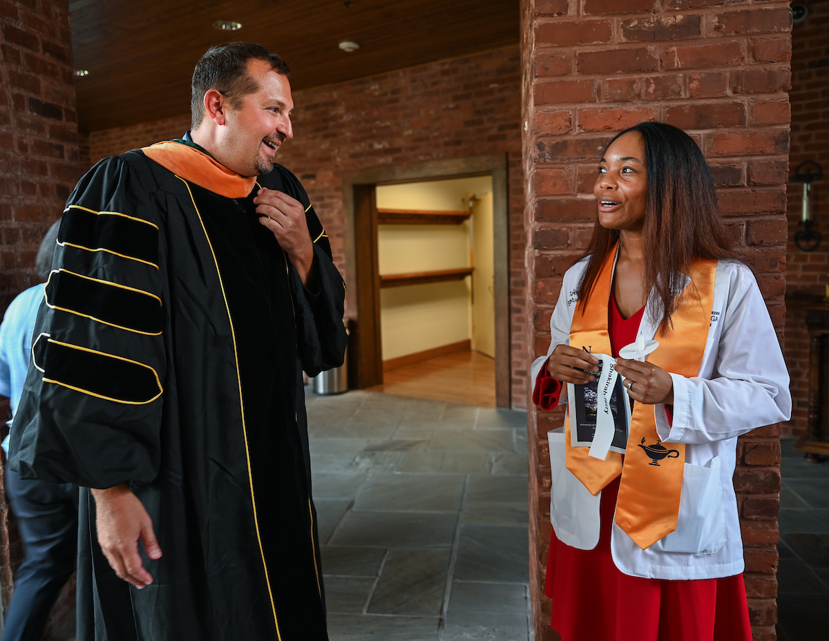 The first cohort of the Advanced BSN program attend their pinning ceremony Thursday, Aug. 8, 2024 at St. Paul’s Episcopal Church.