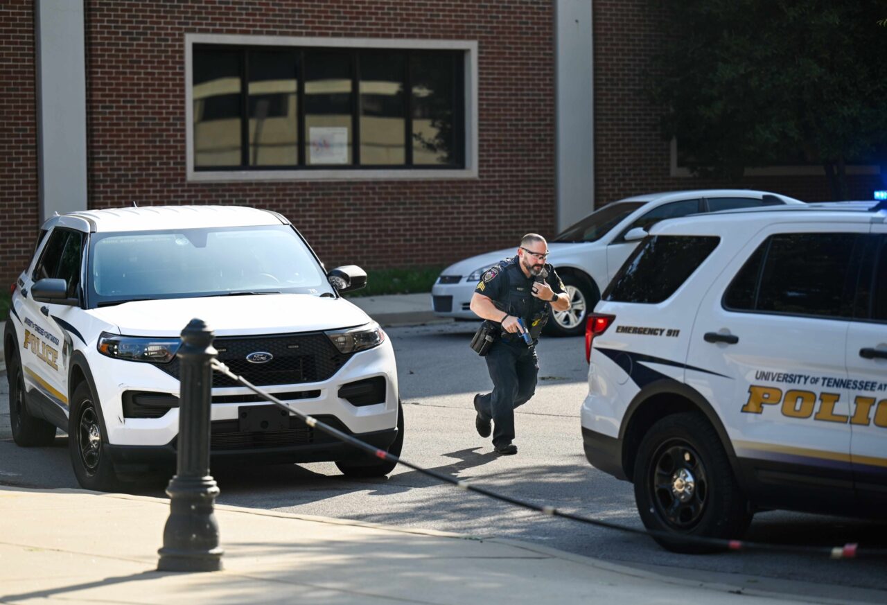 The July 31 training exercise involved emergency responders from UTC, the city and the county. Photo by Angela Foster.