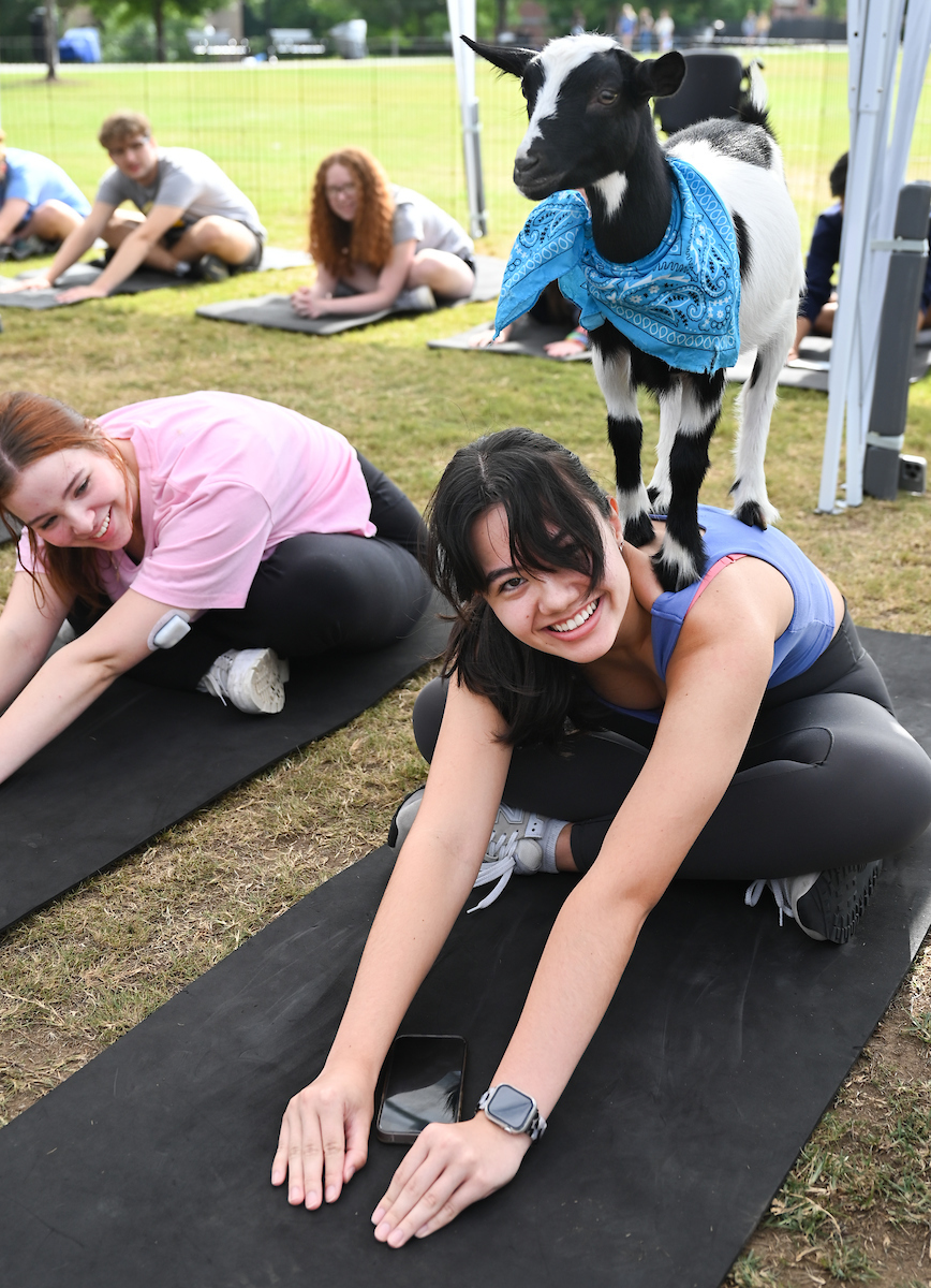 Goat Yoga Welcome Week event, Wednesday, Aug. 21, 2024
