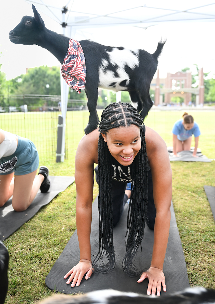 Goat Yoga Welcome Week event, Wednesday, Aug. 21, 2024