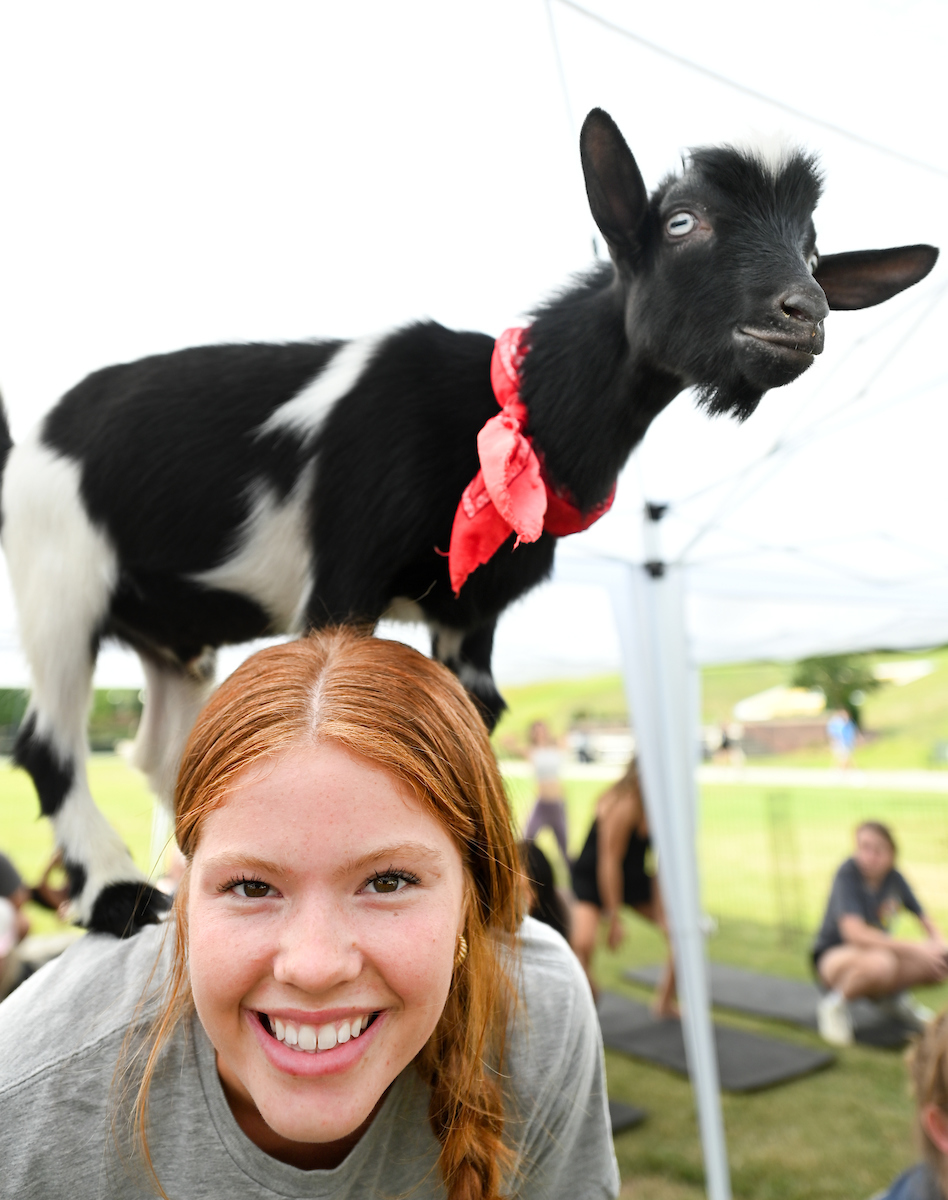 Goat Yoga Welcome Week event, Wednesday, Aug. 21, 2024