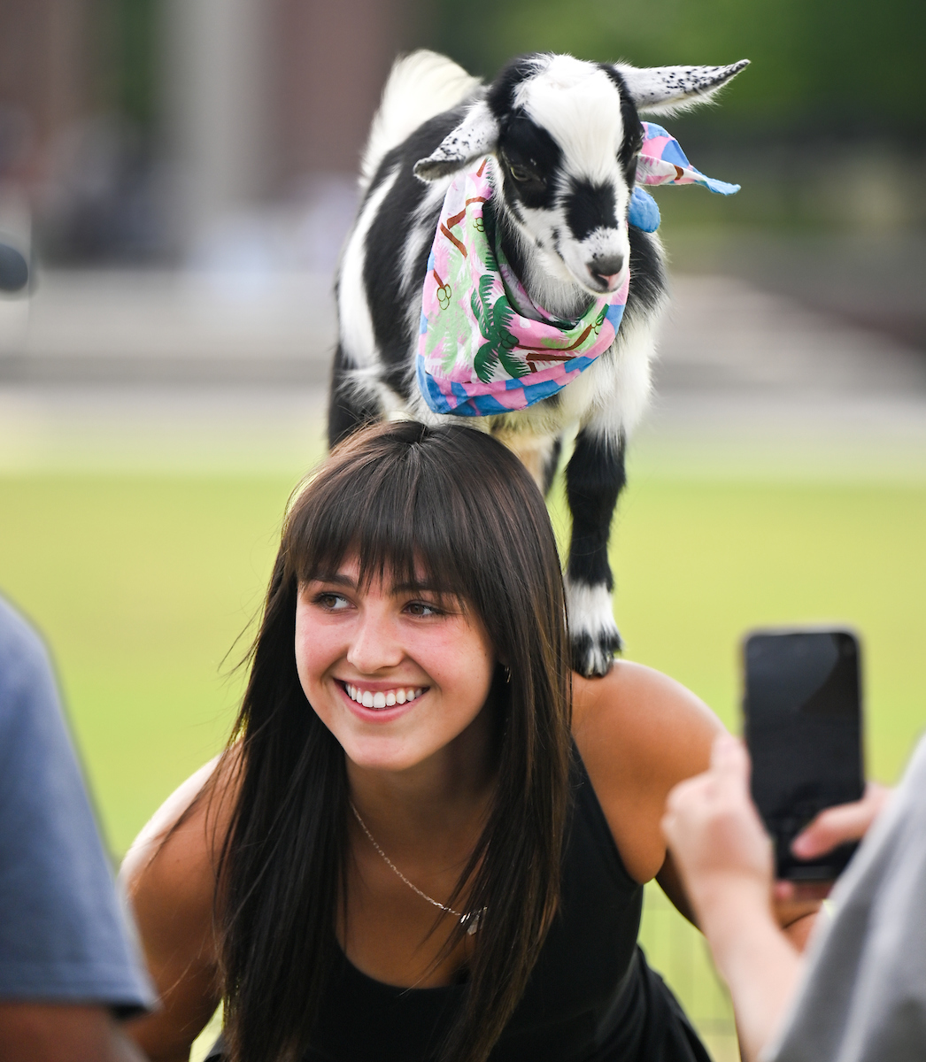 Goat Yoga Welcome Week event, Wednesday, Aug. 21, 2024