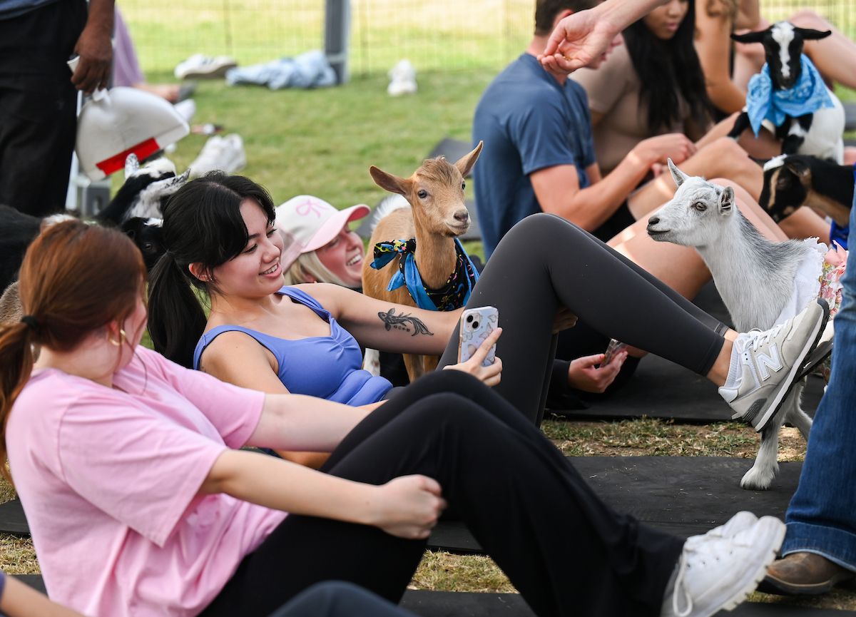 Goat Yoga Welcome Week event, Wednesday, Aug. 21, 2024