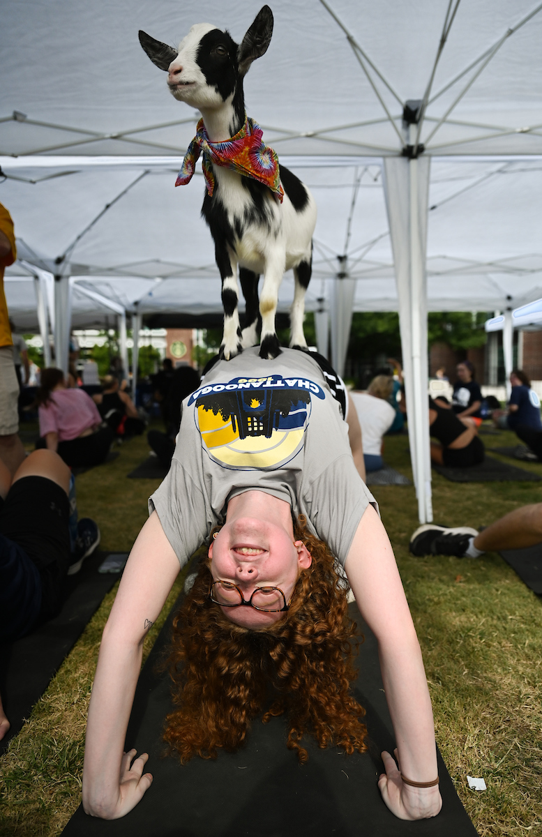 Goat Yoga Welcome Week event, Wednesday, Aug. 21, 2024