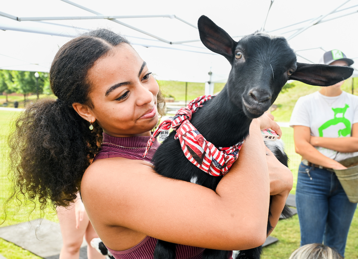 Goat Yoga Welcome Week event, Wednesday, Aug. 21, 2024