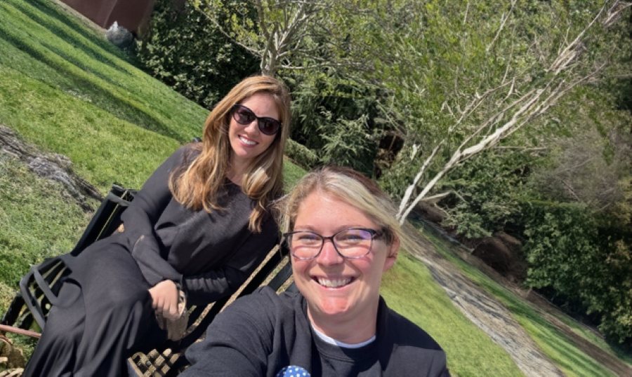 UTC School Psychology students Misty Edwards, left, and Stephanie Hood are teachers in the Scott County (Virginia) Schools system. Photo courtesy of Misty Edwards.