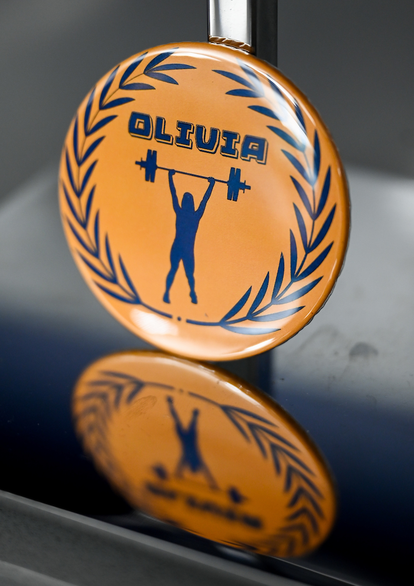 Staff, faculty and students gather Friday, Aug. 9, 2024 in the University Center to watch student Olivia Reeves compete for gold in the Olympics snatch and clean and jerk weightlifting event.
