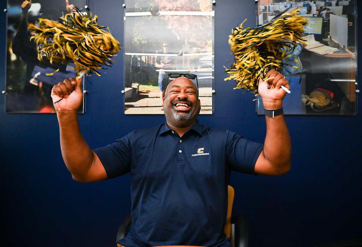 Staff, faculty and students gather Friday, Aug. 9, 2024 in the University Center to watch student Olivia Reeves compete for gold in the Olympics snatch and clean and jerk weightlifting event.