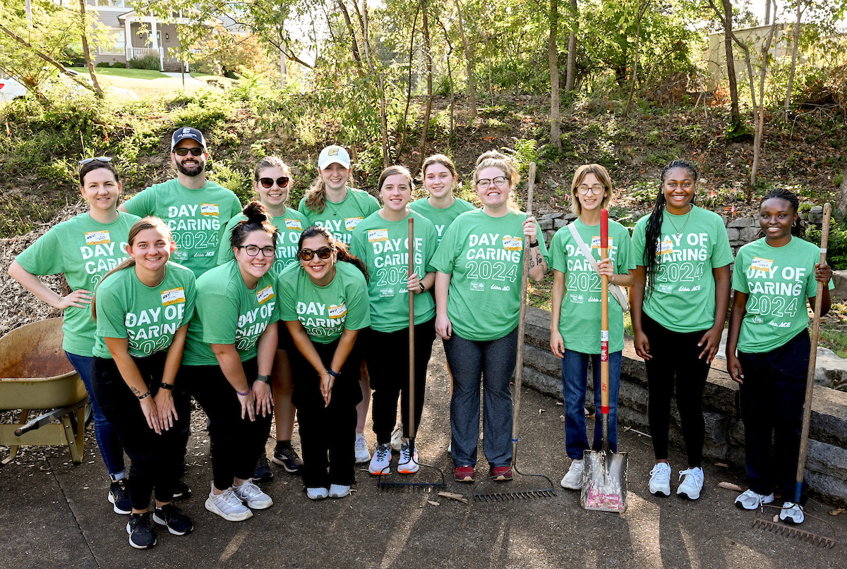 Students work Friday, Sept. 20, 2024 during Day of Service at Normal Park Upper School and the Chattanooga Foundation.