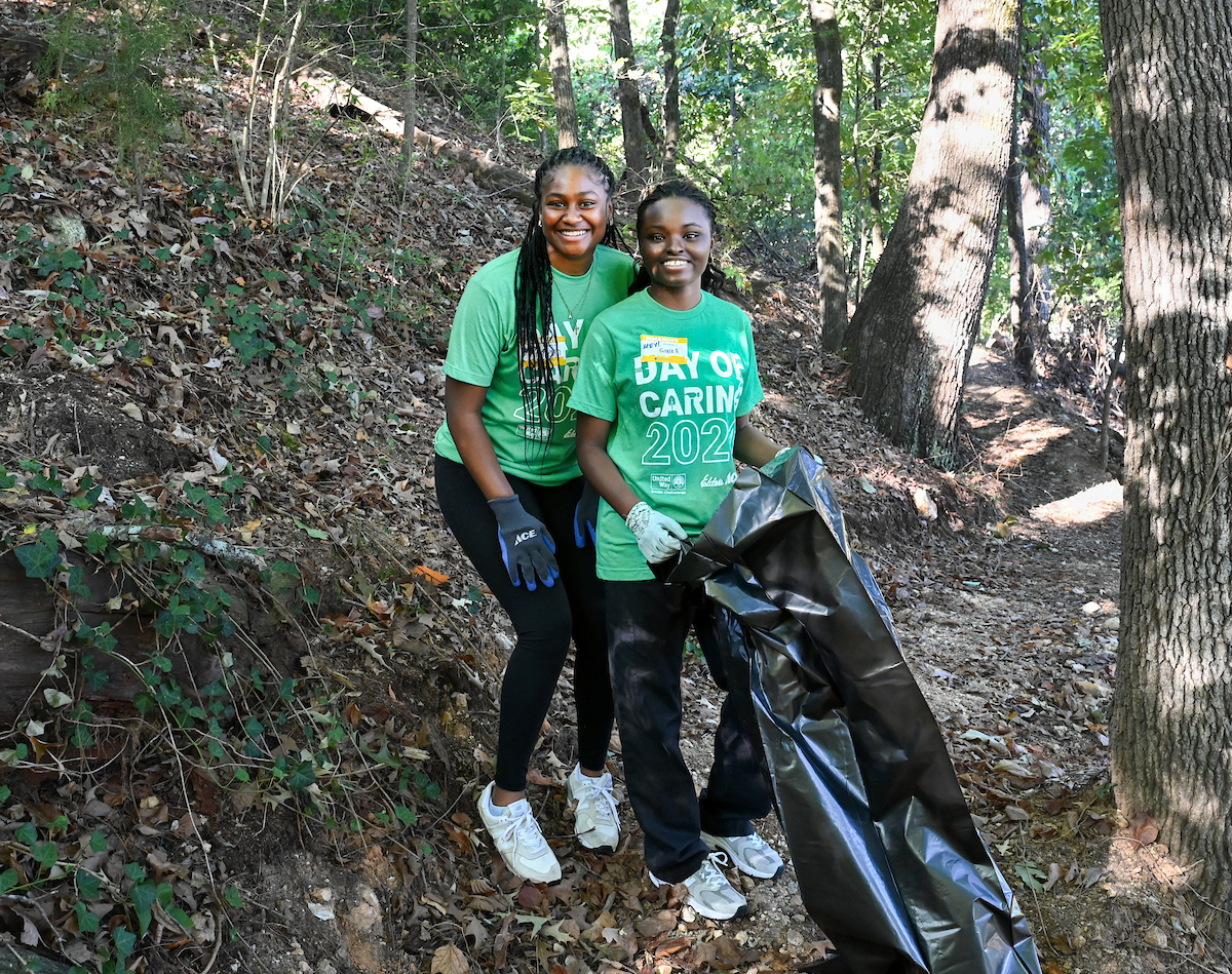 Students work Friday, Sept. 20, 2024 during Day of Service at Normal Park Upper School and the Chattanooga Foundation.