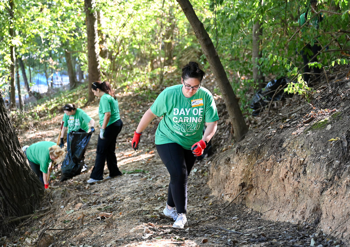 Students work Friday, Sept. 20, 2024 during Day of Service at Normal Park Upper School and the Chattanooga Foundation.