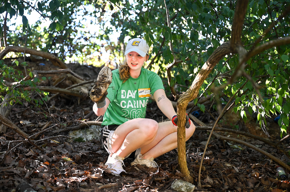 Students work Friday, Sept. 20, 2024 during Day of Service at Normal Park Upper School and the Chattanooga Foundation.