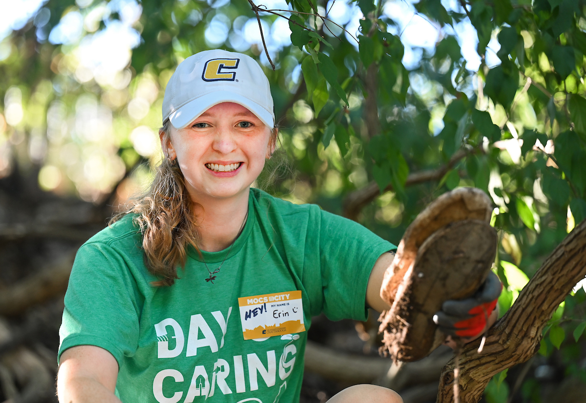 Students work Friday, Sept. 20, 2024 during Day of Service at Normal Park Upper School and the Chattanooga Foundation.