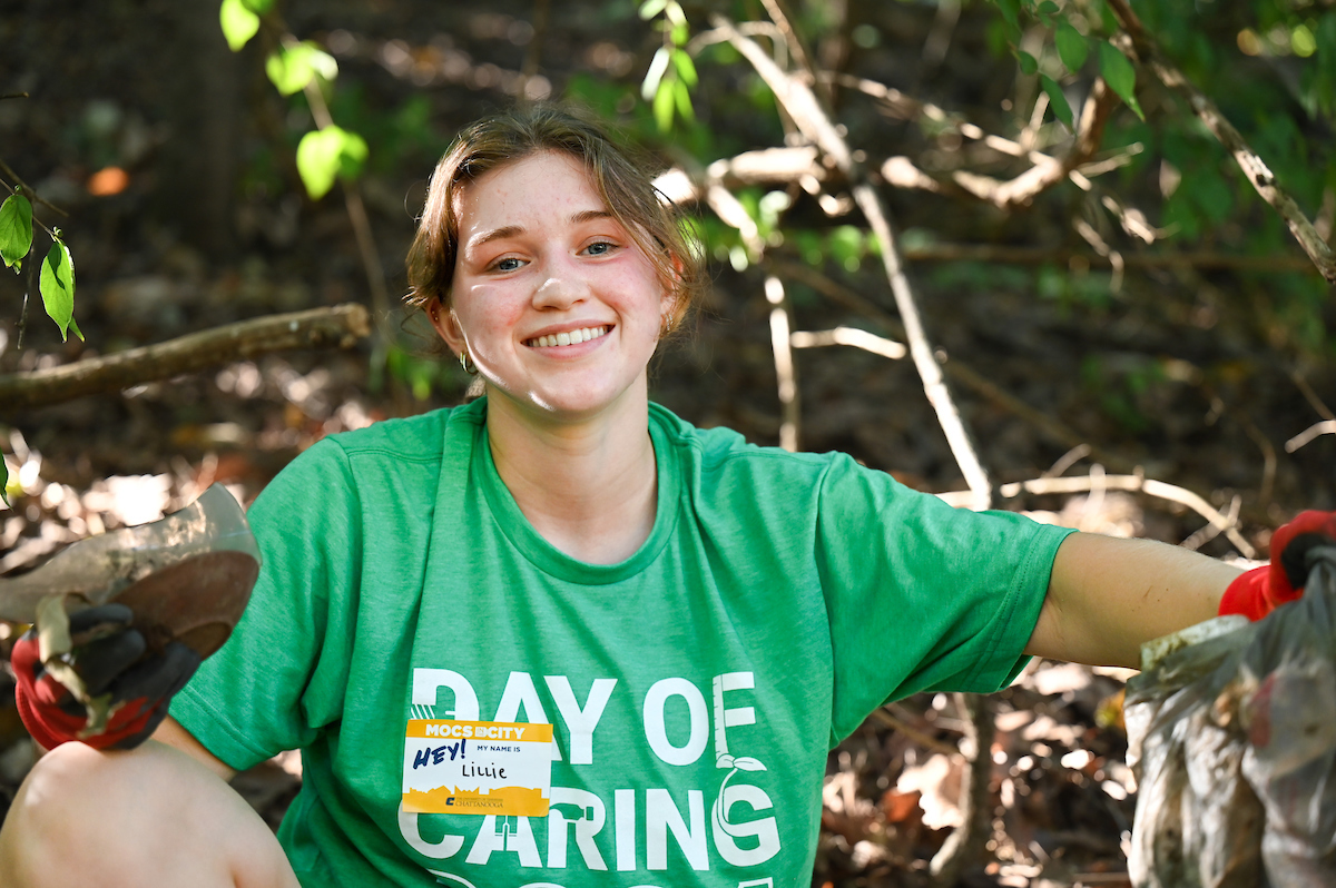 Students work Friday, Sept. 20, 2024 during Day of Service at Normal Park Upper School and the Chattanooga Foundation.