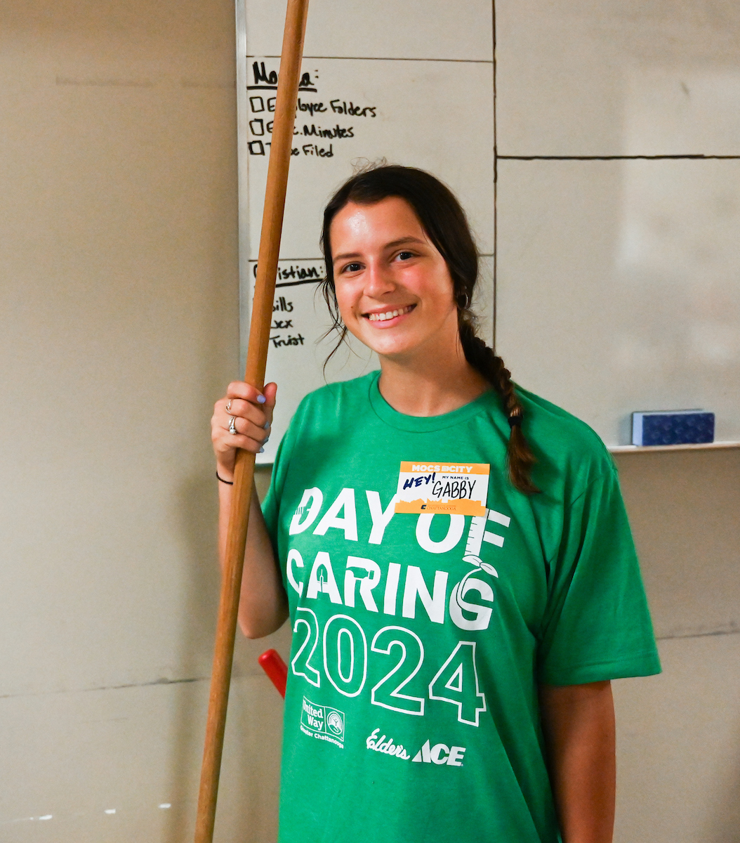 Students work Friday, Sept. 20, 2024 during Day of Service at Normal Park Upper School and the Chattanooga Foundation.