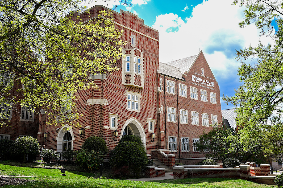 Fletcher Hall on the University of Tennessee at Chattanooga campus is the home of the Gary W. Rollins College of Business. Photo by Angela Foster.