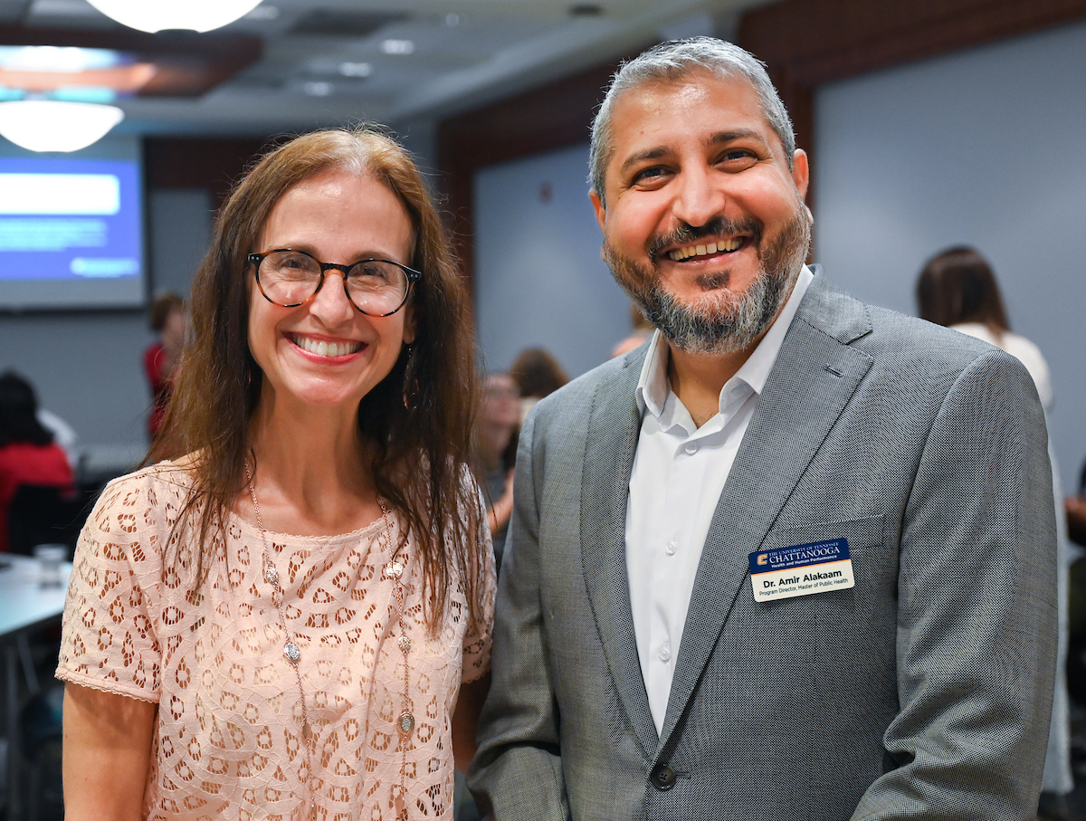 People gather for a ceremony to mark the Masters of Public Health program receiving accreditation Wednesday, Sept. 4, 2024 in the University Center.