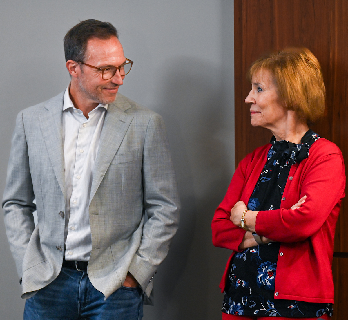 People gather for a ceremony to mark the Masters of Public Health program receiving accreditation Wednesday, Sept. 4, 2024 in the University Center.