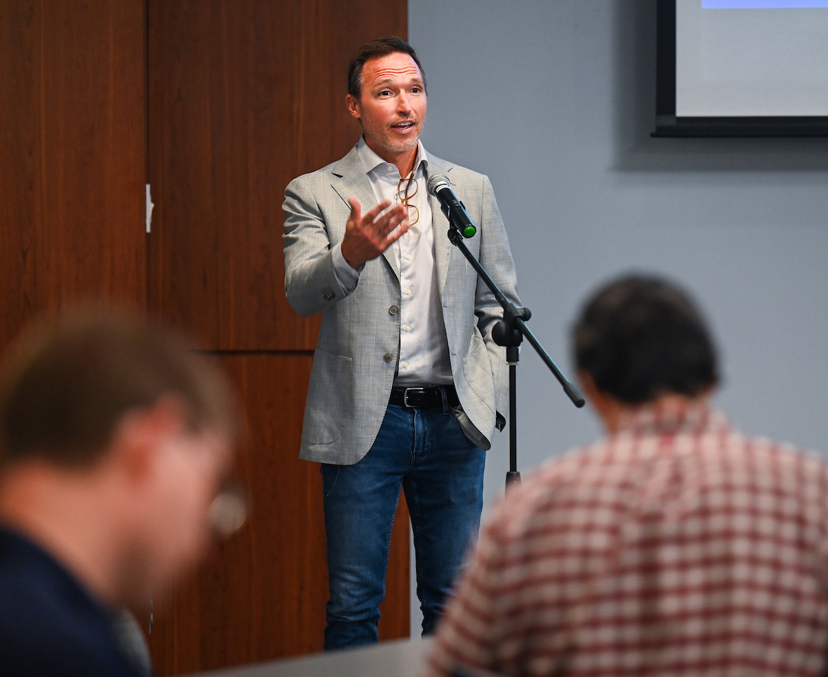 People gather for a ceremony to mark the Masters of Public Health program receiving accreditation Wednesday, Sept. 4, 2024 in the University Center.