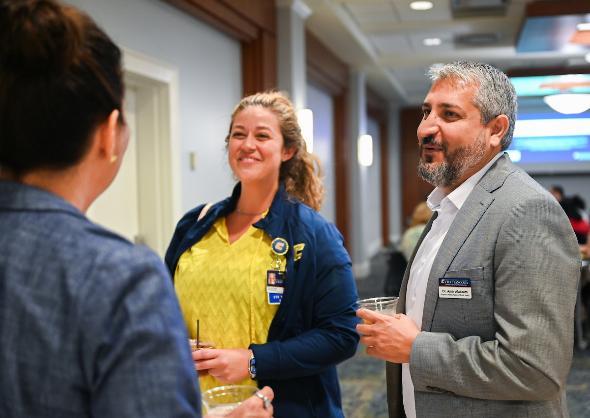 People gather for a ceremony to mark the Masters of Public Health program receiving accreditation Wednesday, Sept. 4, 2024 in the University Center.