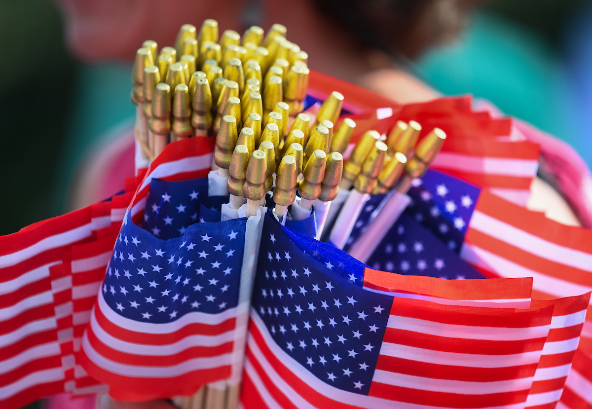People watch a parade Tuesday, Sept. 3, 2024 to honor UTC student and Olympic Gold medalist Olivia Reeves.