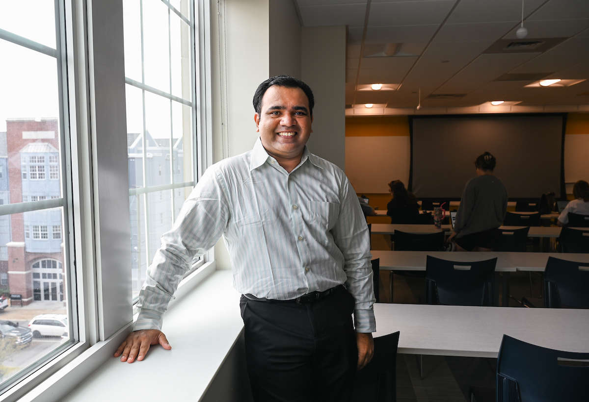 Dr. Hassan Afzal joined the UTC faculty in fall 2023 after earning his Ph.D. from Kent State University. Photo by Angela Foster.