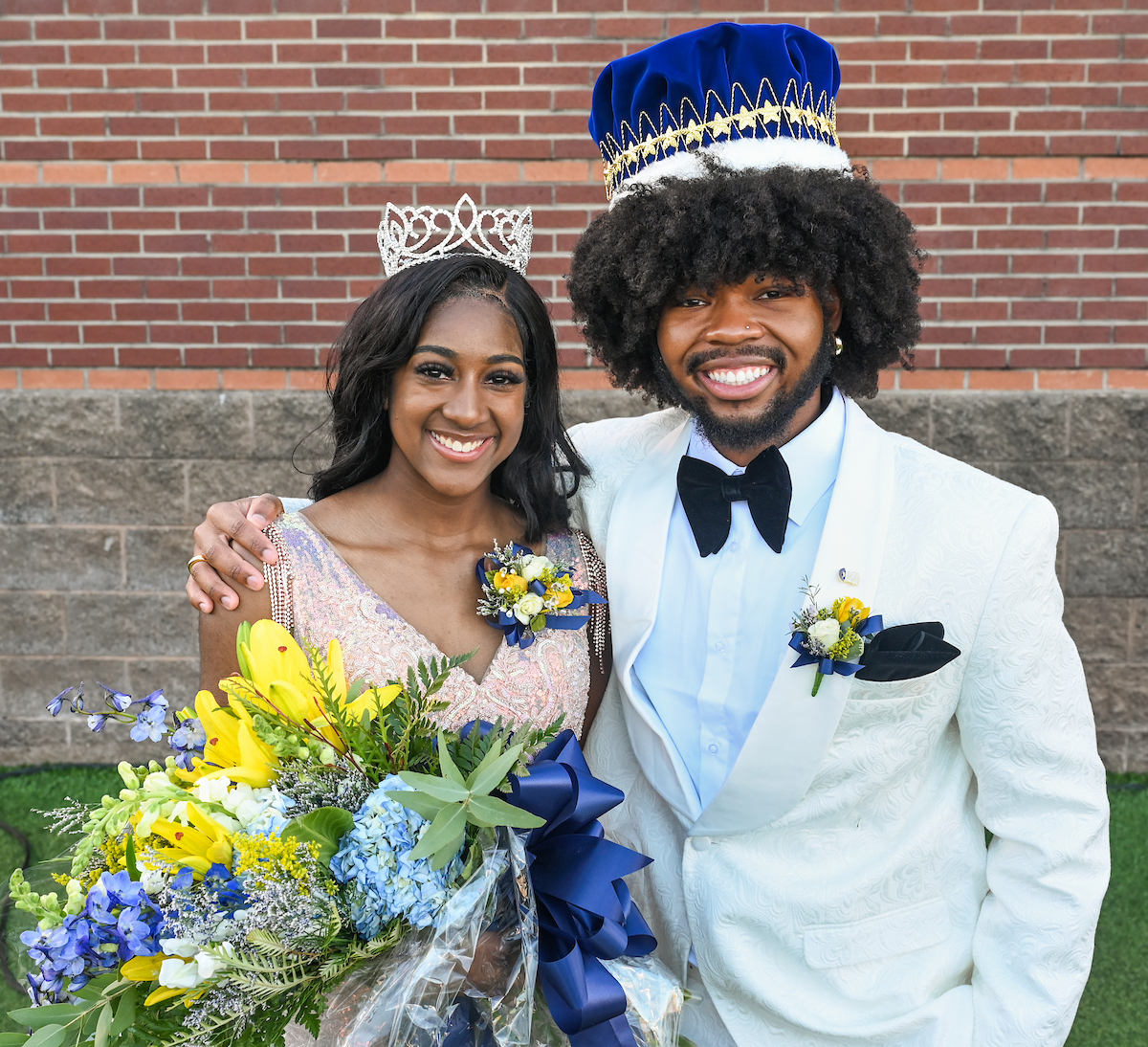 Dominique Harris and Tred Hill, the 2023 homecoming queen and king.