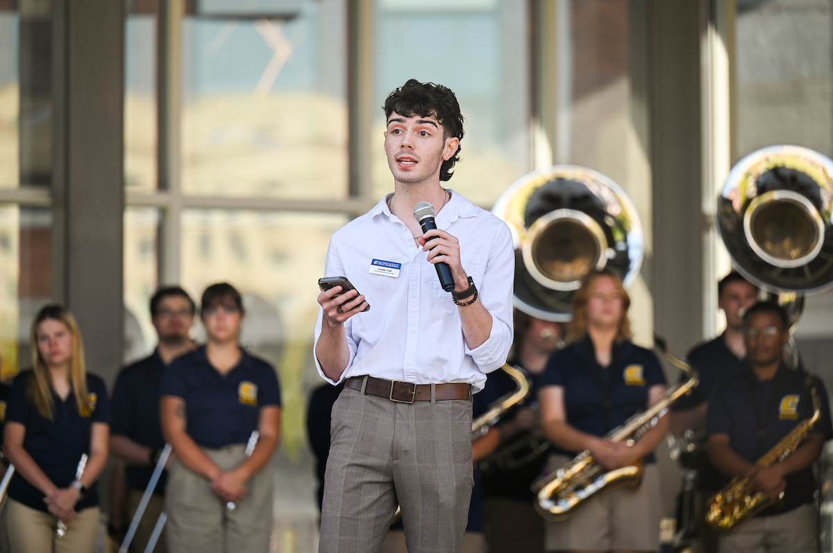 Homecoming pep rally, Friday, Oct. 25, 2024 at Miller Plaza.