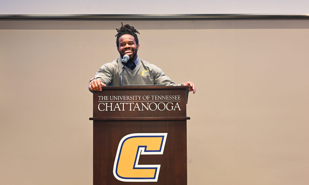 “Winning this award is super exciting. It’s validating. It’s reassuring. It definitely helps me feel like I’ve solidified my place as a staff member here at UTC,” Terrence Banks said.