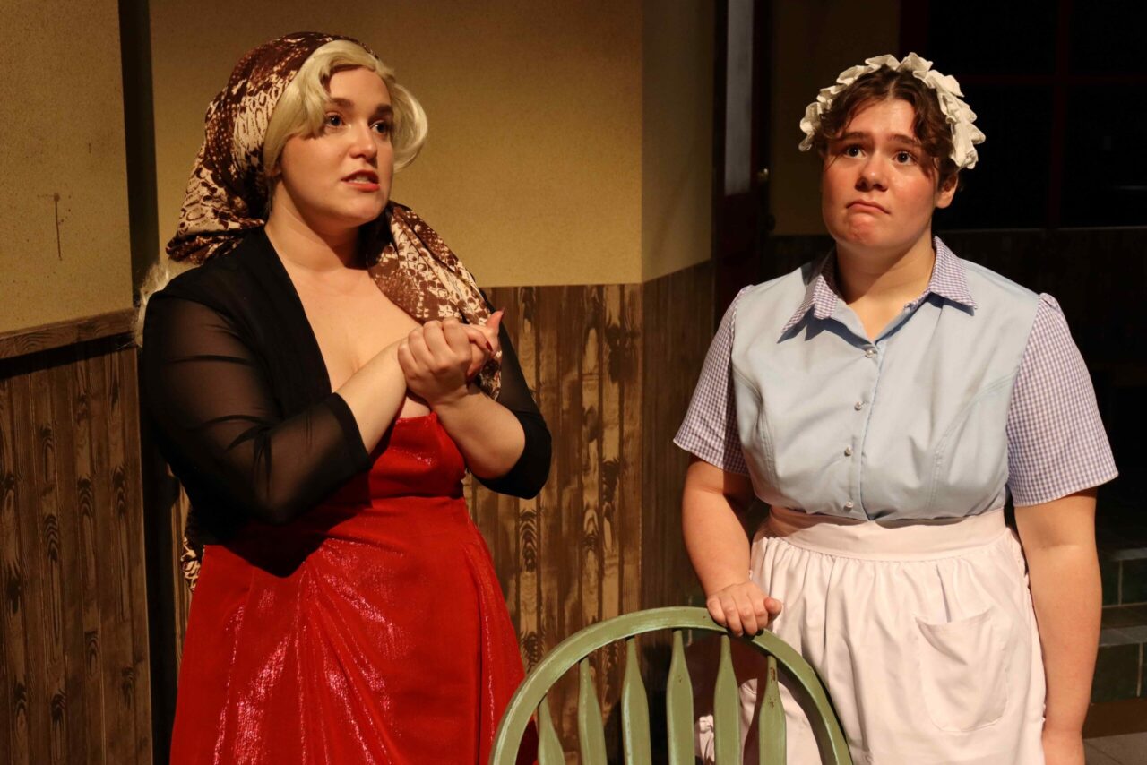 Katie Forrester, left, and Ellen Rich in "Bus Stop," performing at the UTC Fine Arts Center's Dorothy Hackett Ward Theatre from Nov. 19-23.