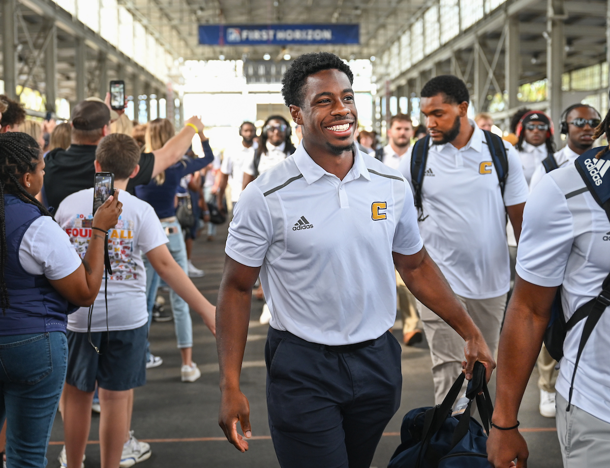 Mocs football player Reuben Lowery III, who received a bachelor's degree in mechanical engineering in May, is a member of the NCAA Football Oversight Committee/Student-Athlete Connection Group. Photo by Angela Foster.