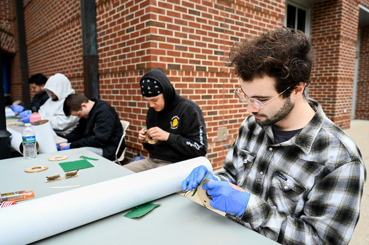 The Rocket Mocs work Friday, Nov. 15, 2024 outside of the Engineering and Computer Science building.
