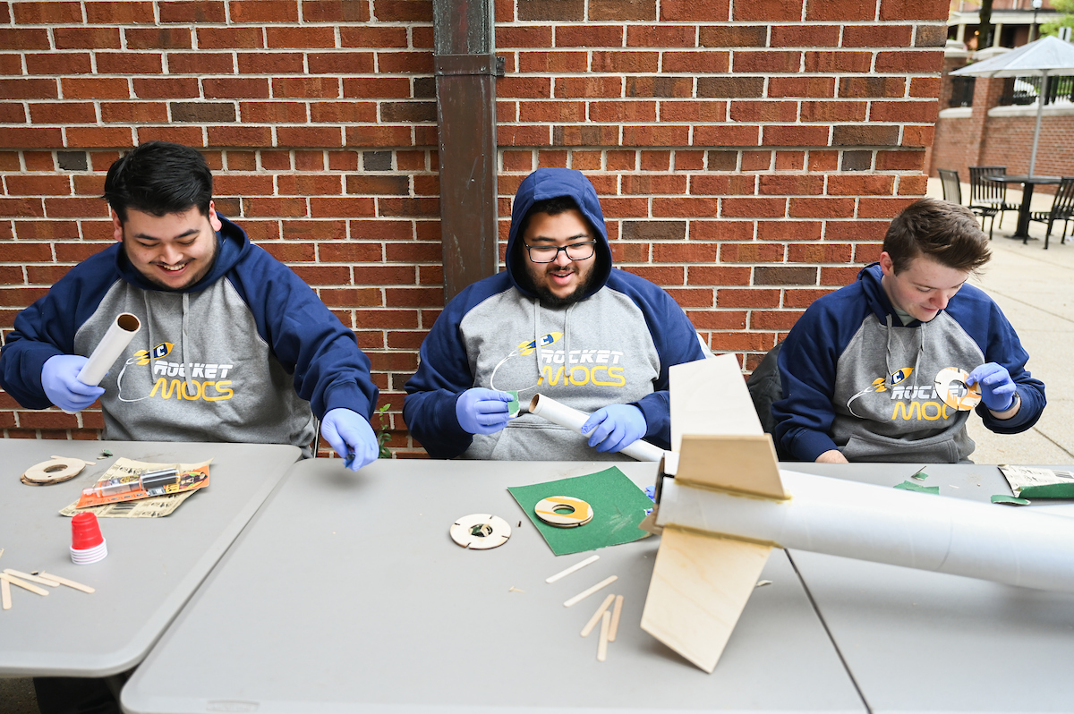 The Rocket Mocs work Friday, Nov. 15, 2024 outside of the Engineering and Computer Science building.