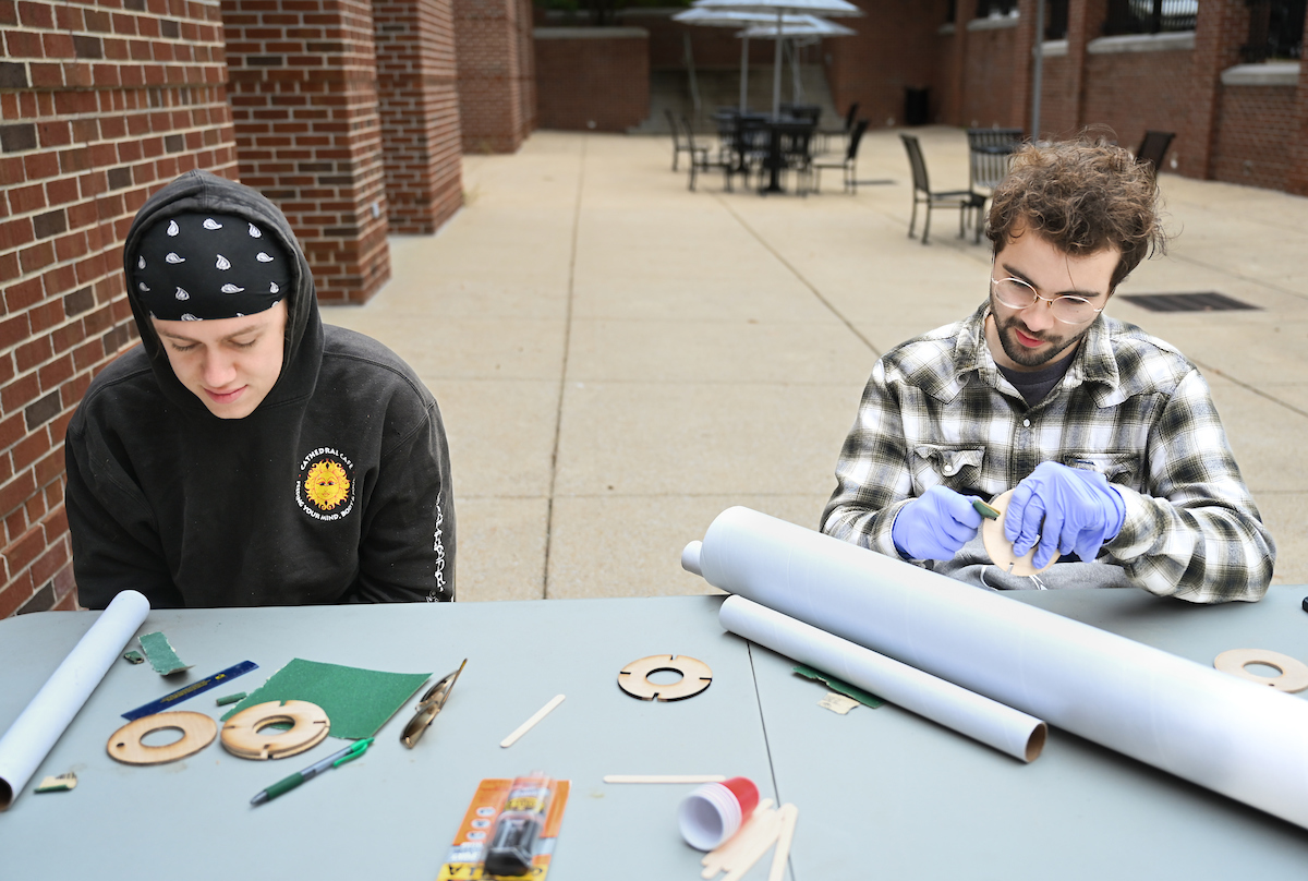 The Rocket Mocs work Friday, Nov. 15, 2024 outside of the Engineering and Computer Science building.