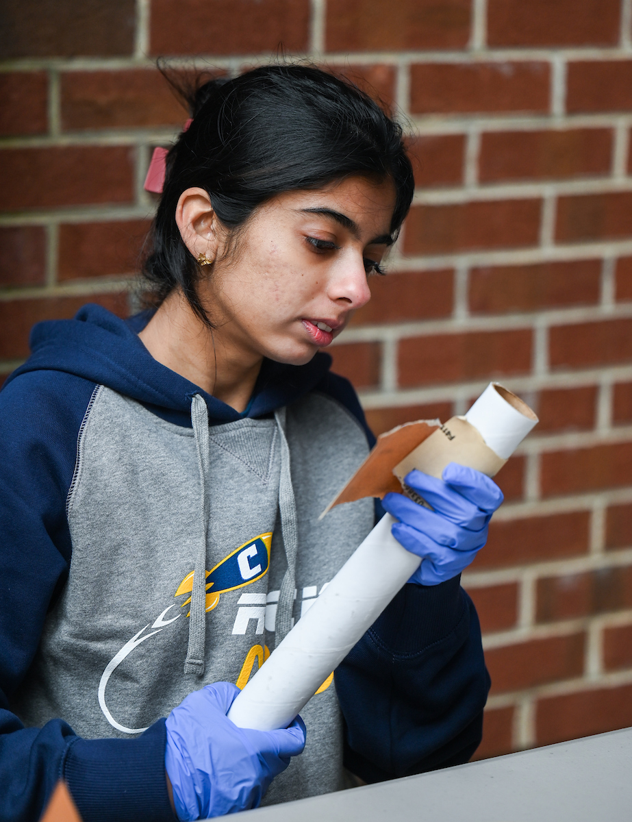 The Rocket Mocs work Friday, Nov. 15, 2024 outside of the Engineering and Computer Science building.