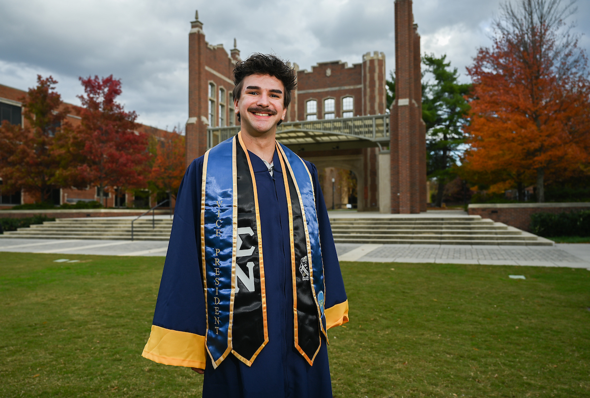 Braden Stillwell will be receiving a bachelor's degree in sociology during UTC's Dec. 14 commencement ceremony. Photo by Angela Foster.