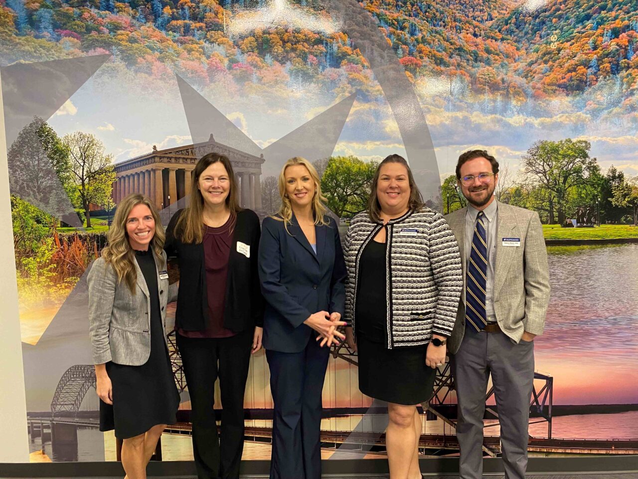 The RAIL System team includes UTC School Psychology faculty members Heather Nudd (left), Amanda Hardin (second from right) and Patrick Morin (far right).