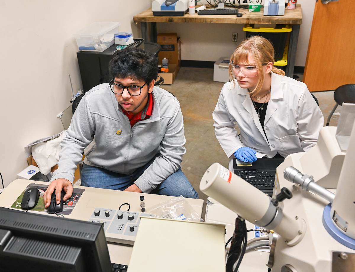 Assistant Professor of Chemical Engineering Venkateswara Rao Kode and Katelyn Hamilton began researching coffee during the fall 2024 semester.