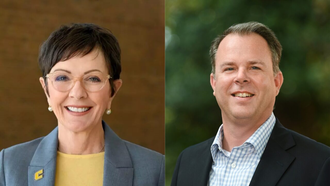Kim White, left, and Dr. Michael Jones