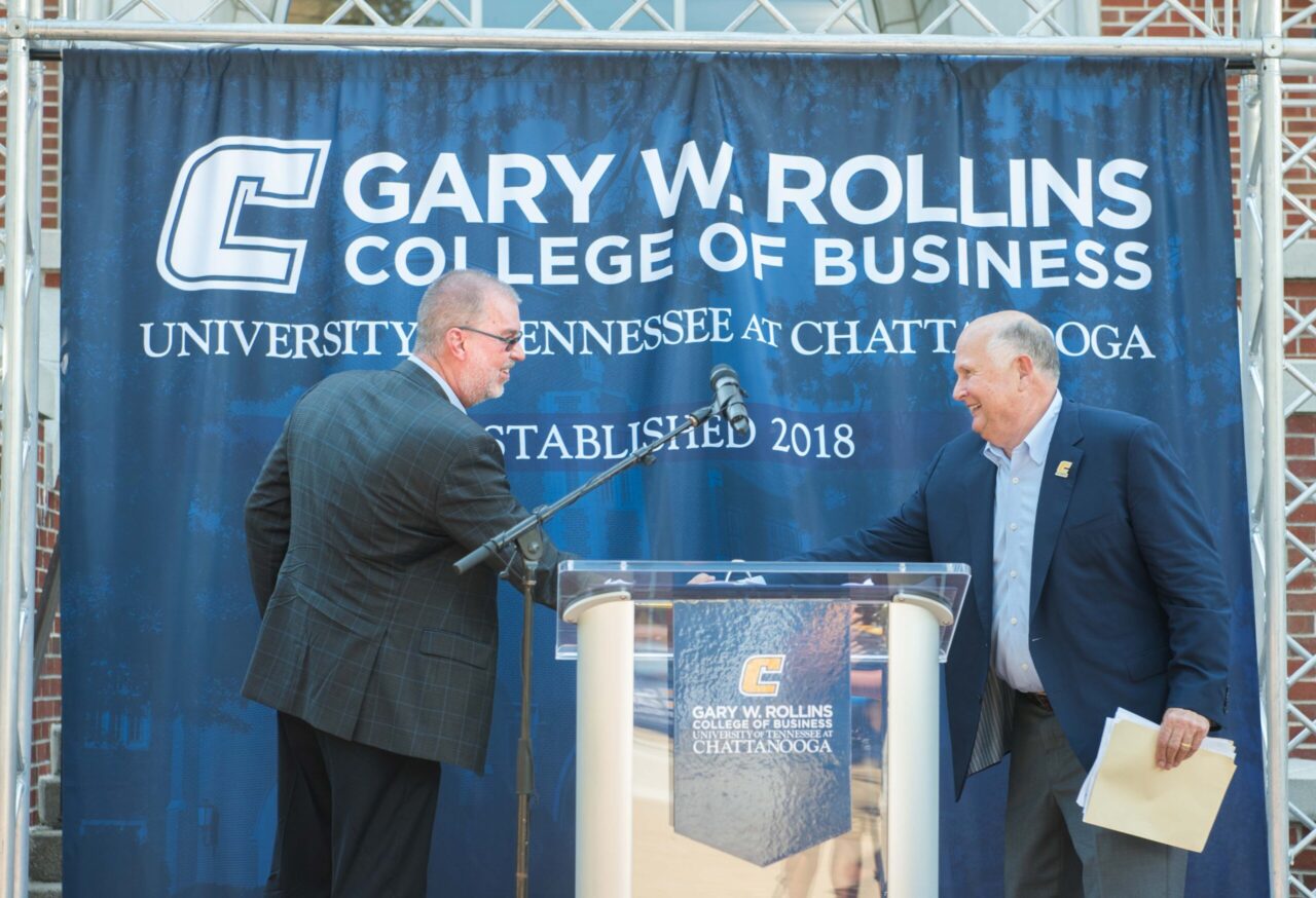 Dr. Robert Dooley, left, and Gary W. Rollins