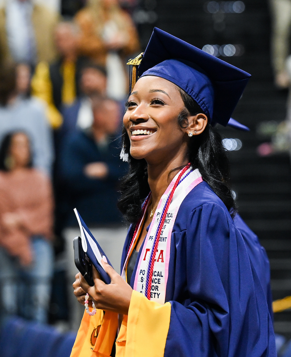 University of Tennessee at Chattanooga students participate in the undergraduate school graduation, Saturday, Dec. 14, 2024 in McKenzie Arena