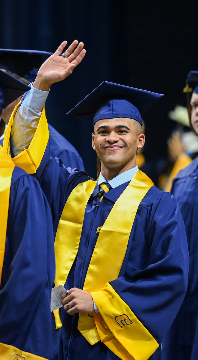 University of Tennessee at Chattanooga students participate in the undergraduate school graduation, Saturday, Dec. 14, 2024 in McKenzie Arena