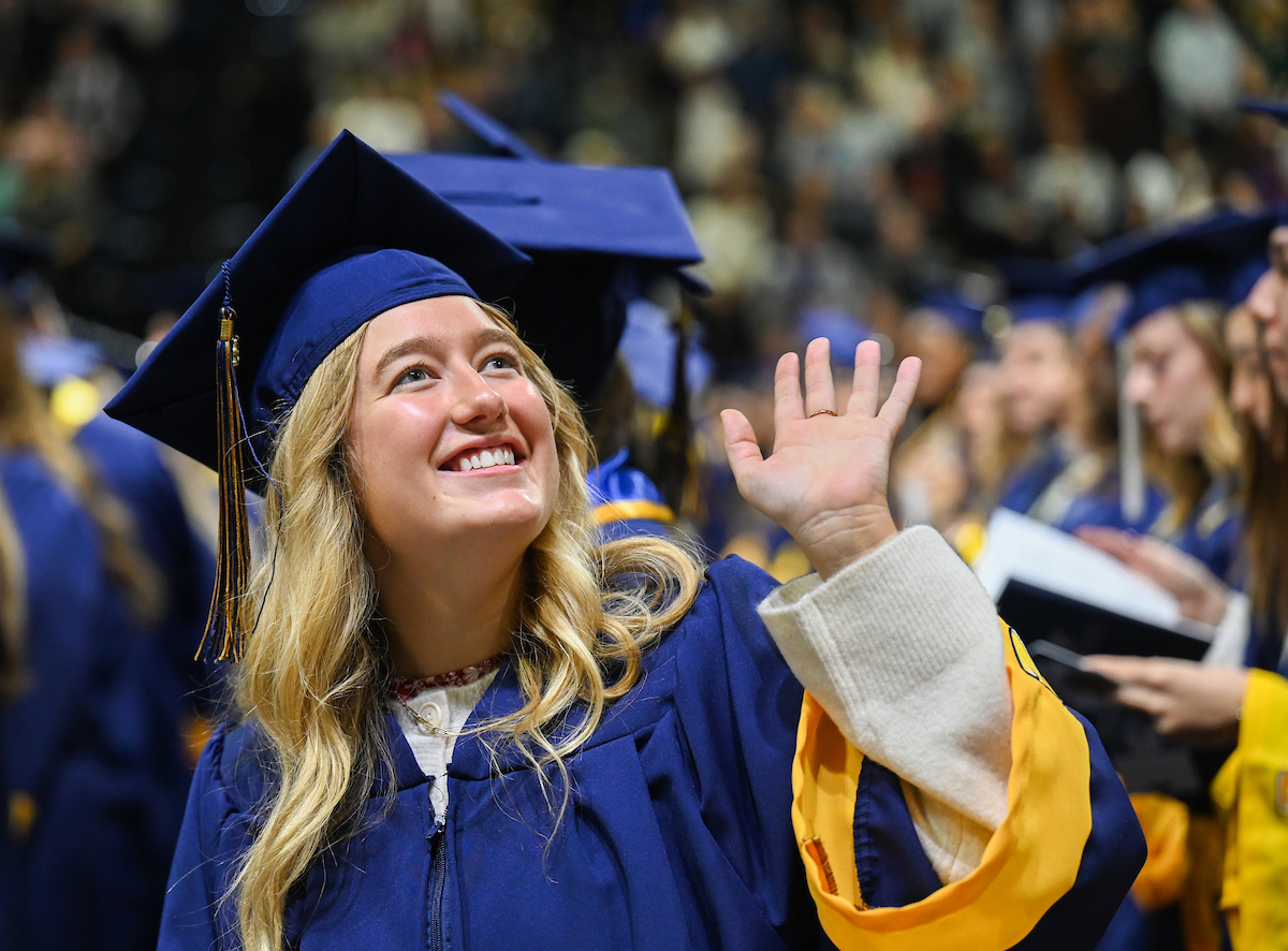 University of Tennessee at Chattanooga students participate in the undergraduate school graduation, Saturday, Dec. 14, 2024 in McKenzie Arena