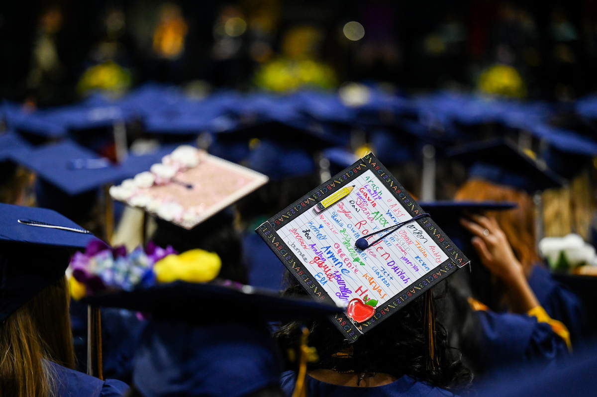 University of Tennessee at Chattanooga students participate in the undergraduate school graduation, Saturday, Dec. 14, 2024 in McKenzie Arena