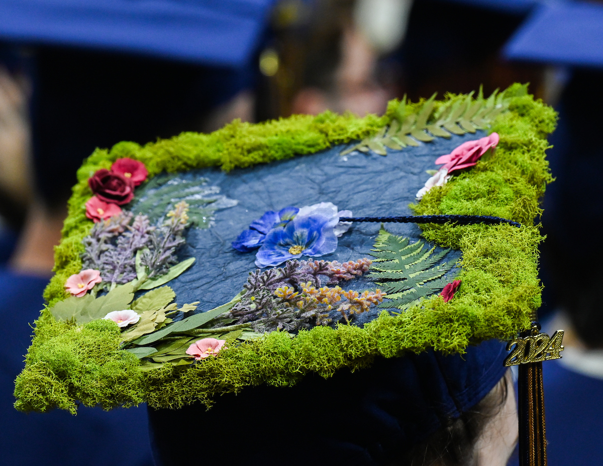 University of Tennessee at Chattanooga students participate in the undergraduate school graduation, Saturday, Dec. 14, 2024 in McKenzie Arena