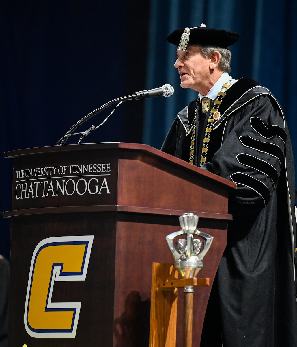 University of Tennessee at Chattanooga students participate in the undergraduate school graduation, Saturday, Dec. 14, 2024 in McKenzie Arena