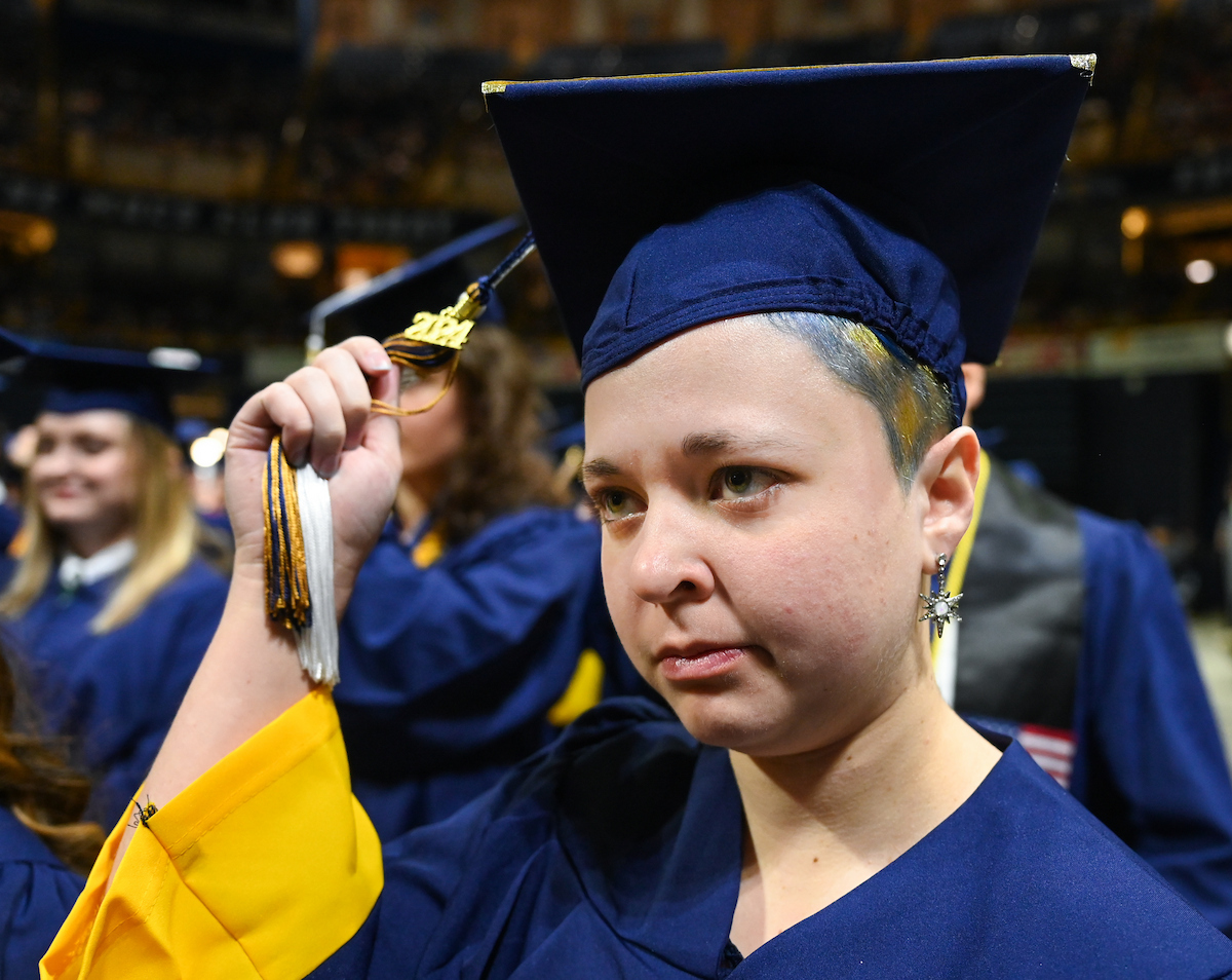 University of Tennessee at Chattanooga students participate in the undergraduate school graduation, Saturday, Dec. 14, 2024 in McKenzie Arena